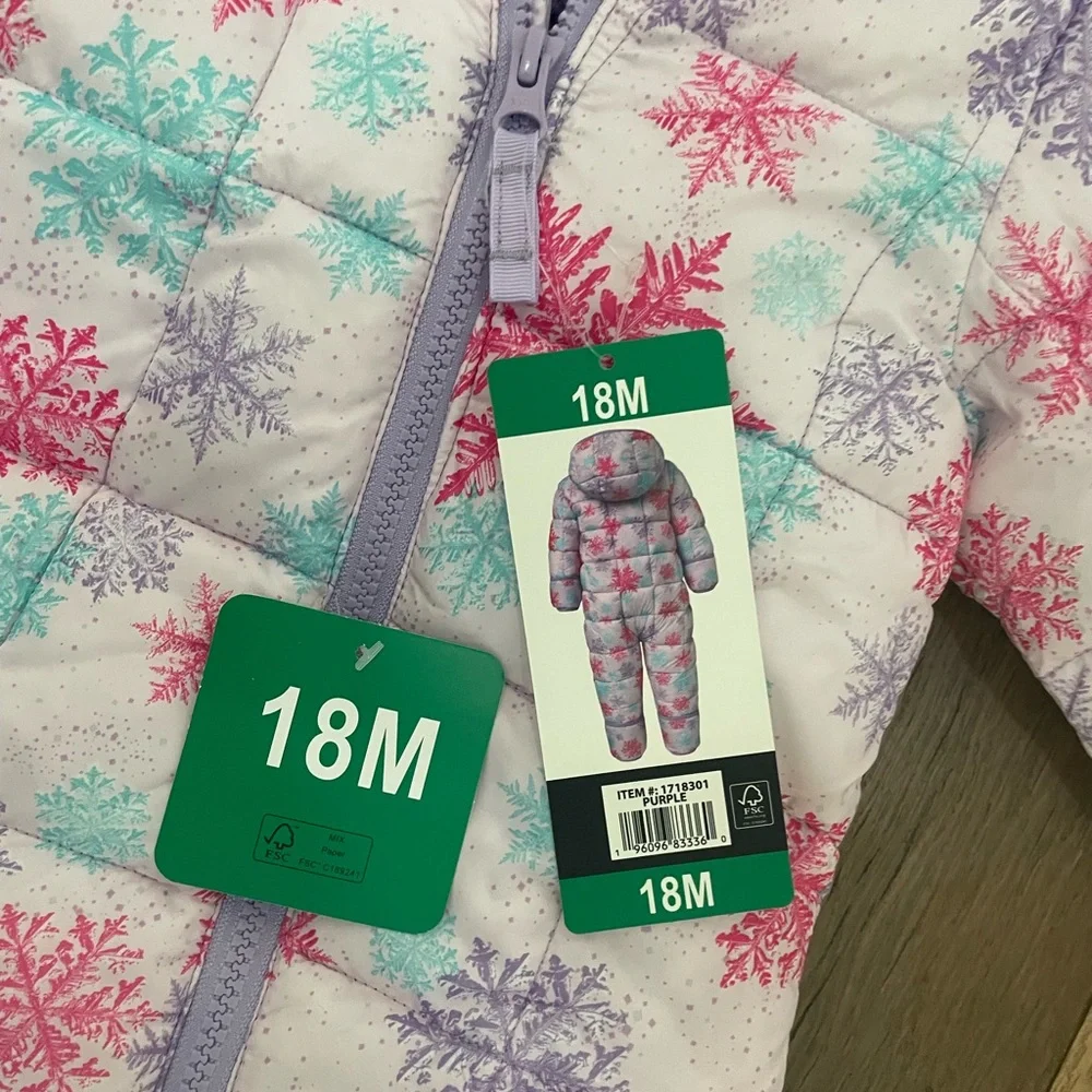NWT Spyder Full body SNOWSUIT coat girl 18 mo